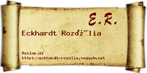 Eckhardt Rozália névjegykártya